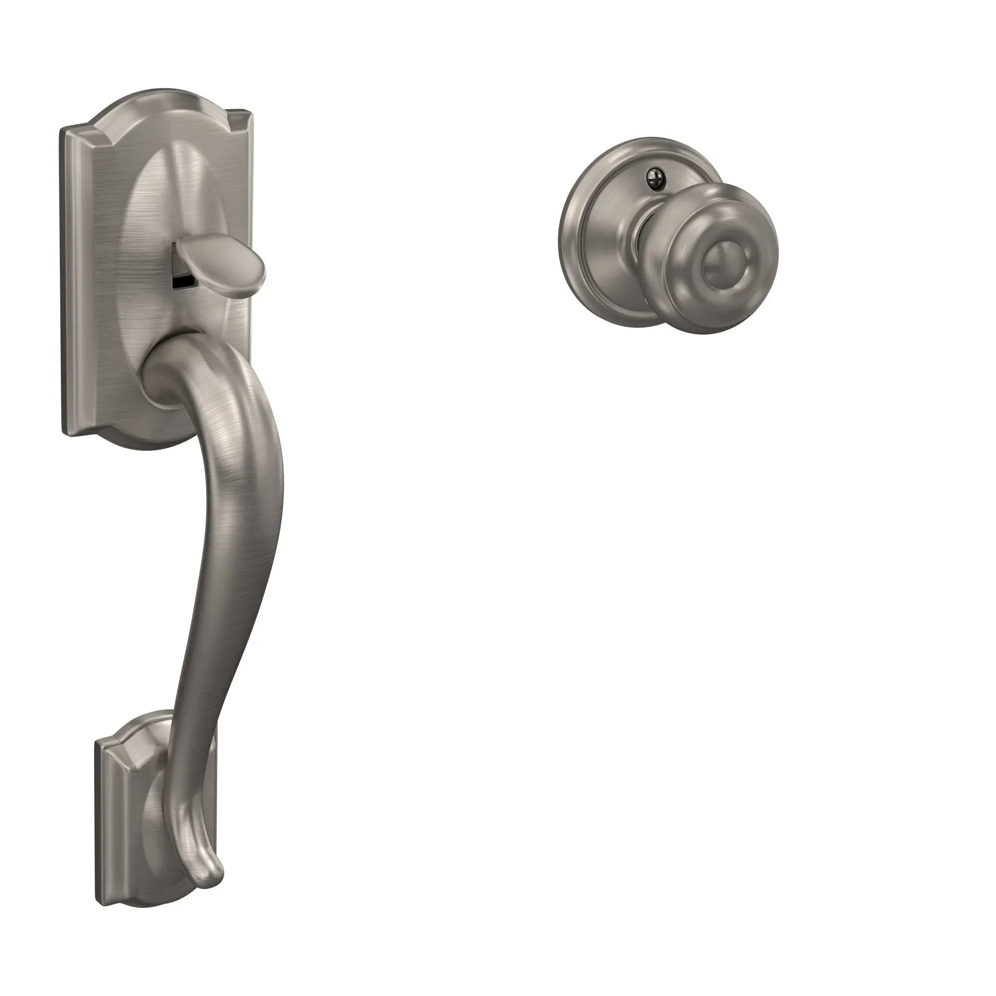 Schlage Camelot - Handleset for Electronic Deadbolt Aged Bronze Georgian Knob