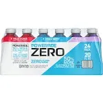 Powerade Zero Sports Drink, Variety Pack, 20 fl oz, 24 Bottles