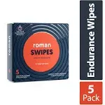 Roman Swipes: 4% Male Desensitizing Benzocaine Unscented Wipes, 5 Pack