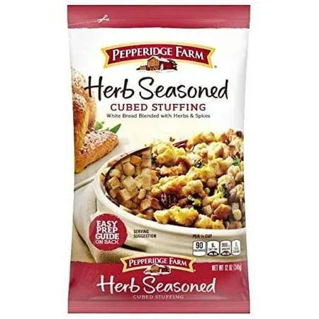 Pepperidge Farm Stuffing Pack of 3 Herb Seasoned Cubed