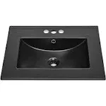 Swiss Madison SM-VT324-3 24 inch Ceramic Vanity Top with Three Faucet Holes