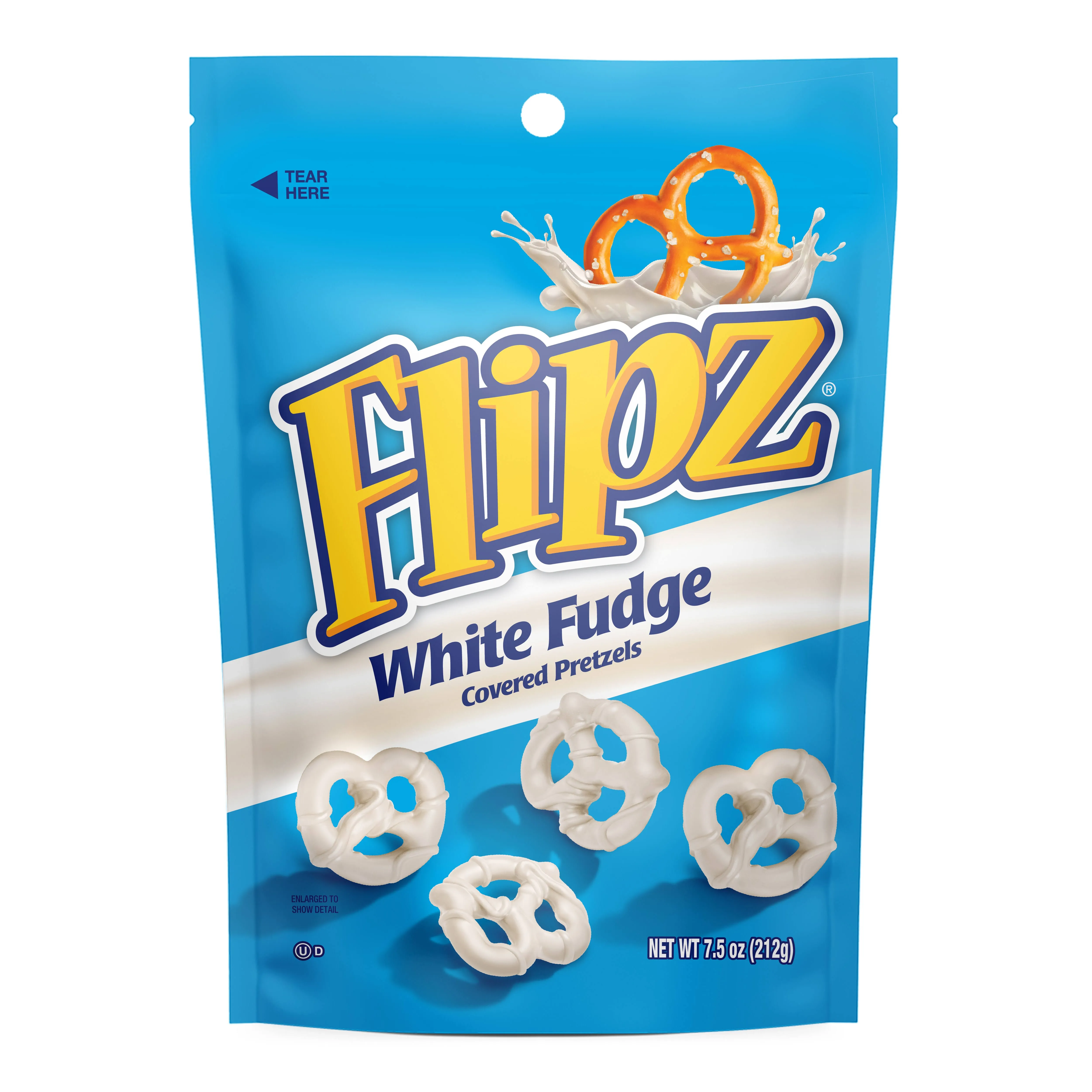 Flipz 7.5 oz White Fudge Covered Pretzels