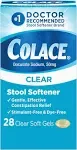 Colace Clear Stool Softener 50mg 28 Soft Gels Exp 10/2025 New In Box