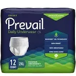 Prevail Per-Fit Extra Absorbent Underwear, 2X-Large - Package/12