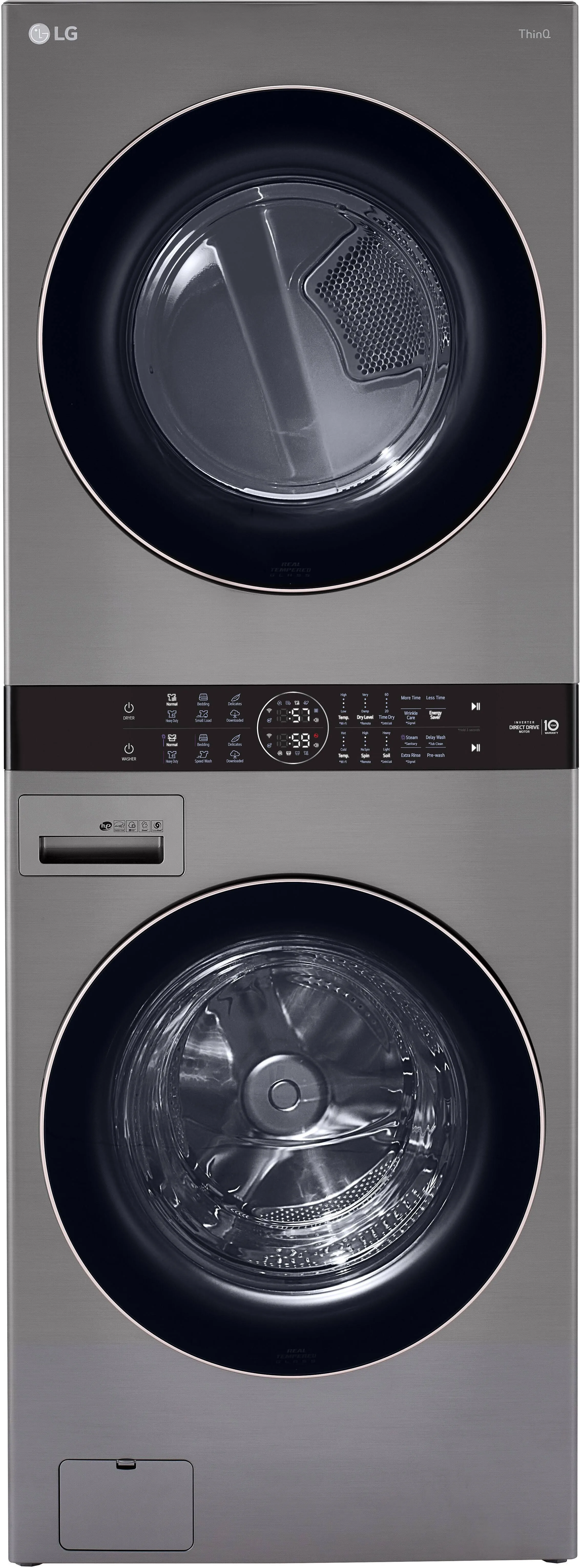 Single Unit Front Load LG WashTower™ with Center Control™ 4.5 cu. ft. Washer and 7.4 cu. ft. Electric Dryer