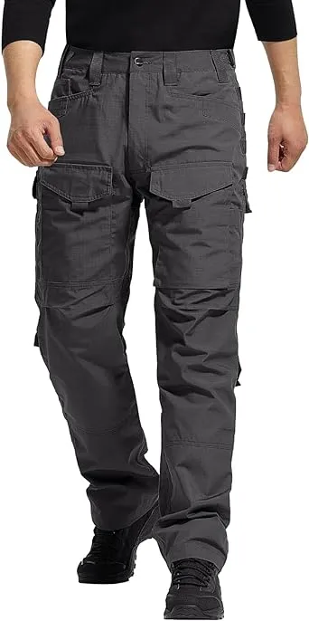 FREE SOLDIER Men's Cargo Pants,Tactical Pants for Men Stretch,Durable Ripstop EDC Work Pants for Hiking