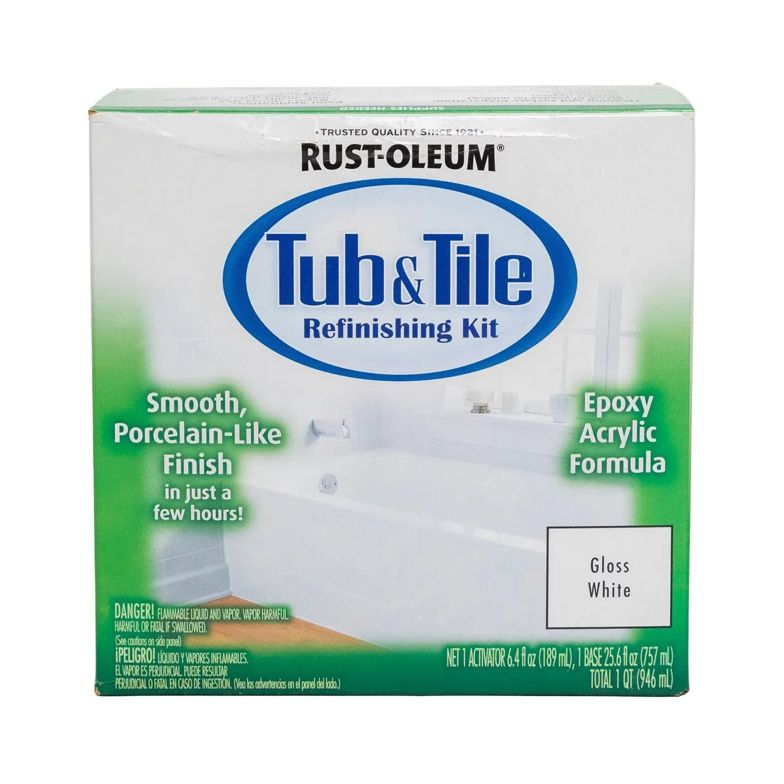 Rust-Oleum 1 qt. Tub & Tile Refinishing Kit White