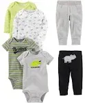 Simple Joys by Carter's Baby 6-Piece Bodysuits (Short and Long Sleeve) and Pants Set