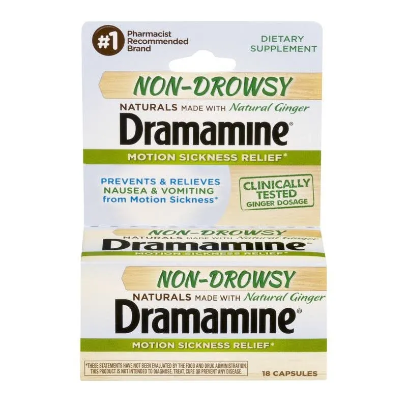 Advanced Herbals by Dramamine Non-Drowsy Motion Sickness Relief with Natural Ginger