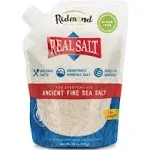 Redmond Real Salt - Ancient Fine Sea Salt, Unrefined Mineral Salt, 26 Ounce Pouch (6 Pack)