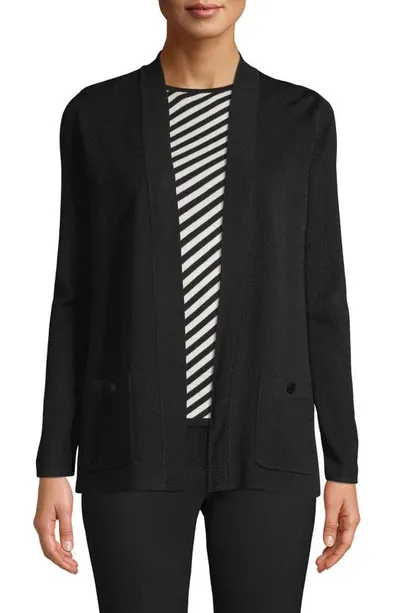 Anne Klein Malibu Open-Front Cardigan - Black XS