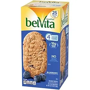 BELVITA Breakfast Biscuits Blueberry 4-Packs, 25 Count