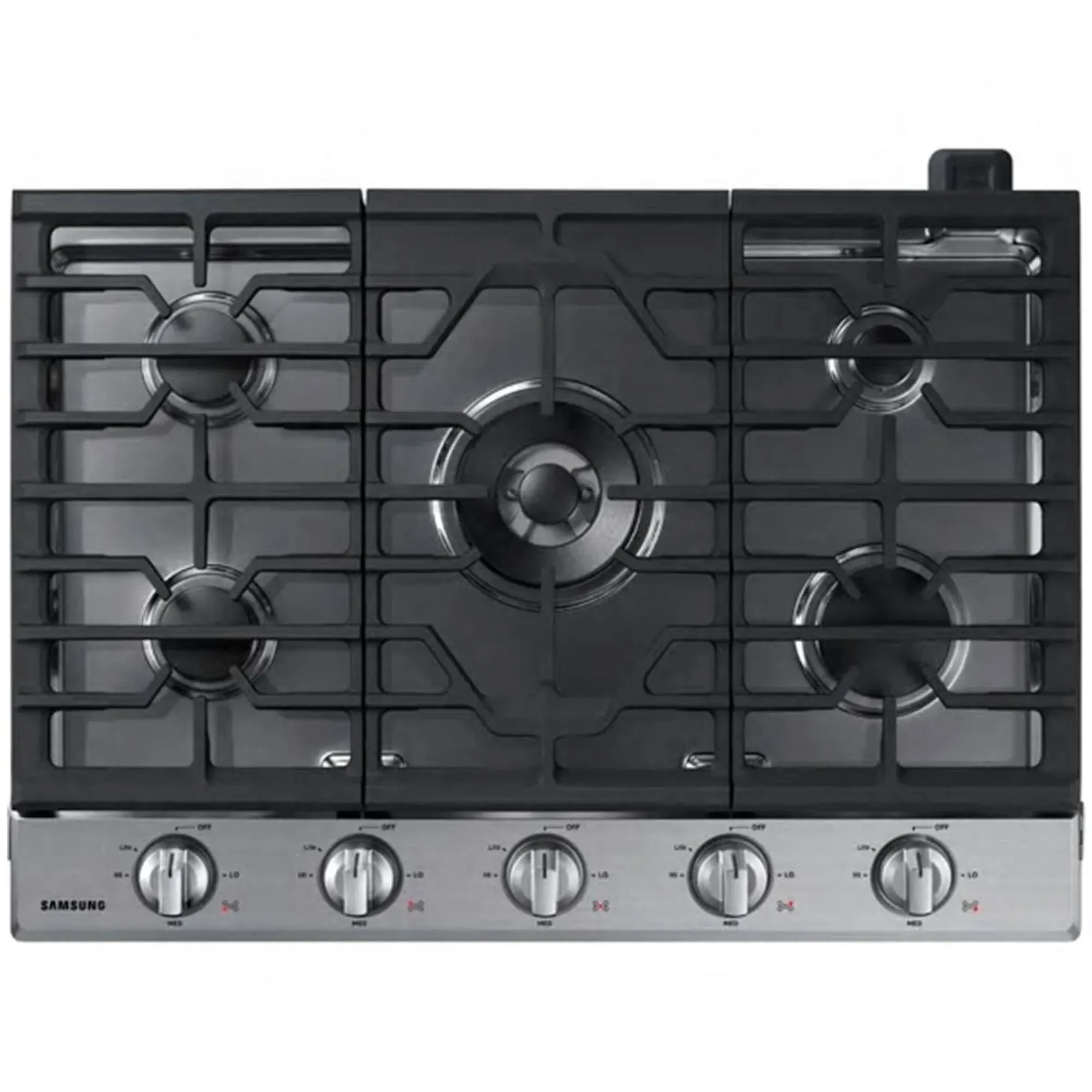 SAMSUNG 30" Built In Smart Gas Cooktop with 22K BTU Dual Power Burner, 5 Burners, Stainless Steel, NA30N7755TS/AA