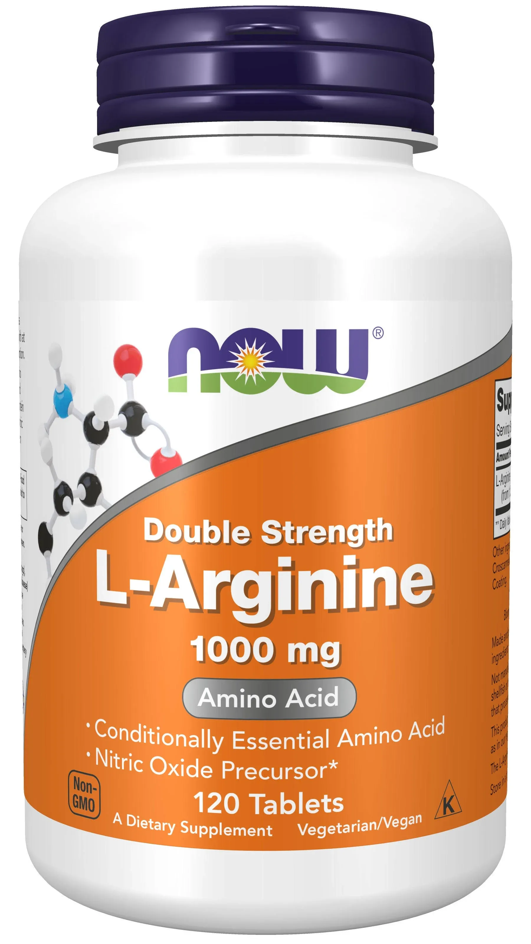 NOW Foods L-Arginine Double Strength 1000mg