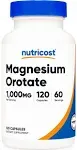 Nutricost, Magnesium Orotate, 500 mg, 120 Capsules