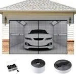 LIAMST Garage Door Screen 16x7FT for 2 Car Garage Doors, Reinforced Fiberglass Garage Screen, Magnetic Garage Screen Door