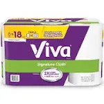 Viva Choose-A-Sheet Signature Cloth Kitchen Roll Paper Towels, 1-Ply, 156 Sheets/Roll, 6 Rolls/Pack (53353)