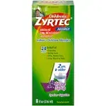 x2 Children&#039;s Zyrtec 24 Hour Allergy Relief Syrup, Grape Flavor, 8 fl. oz 2025