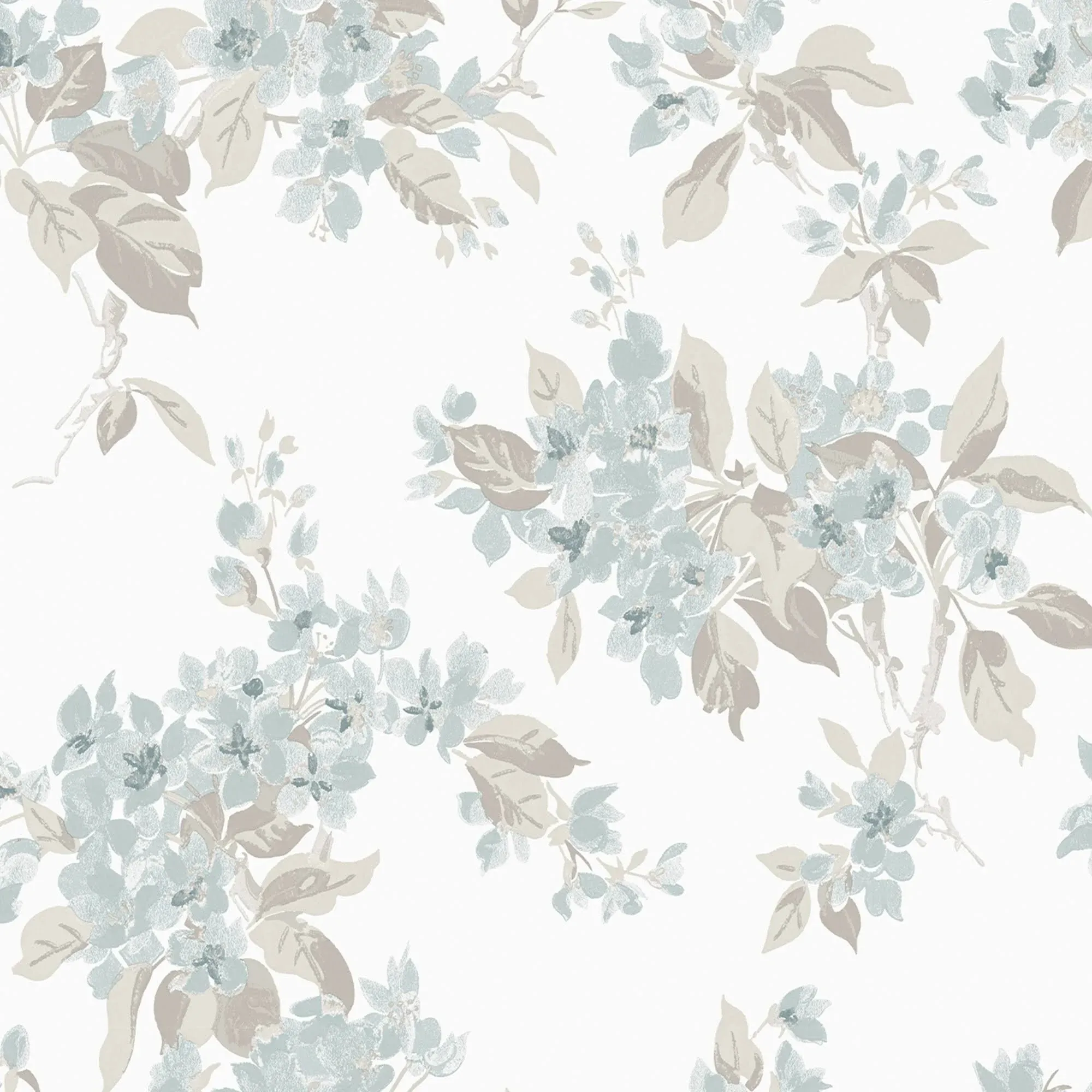 Laura Ashley Country Charm 56-sq ft Duck Egg Non-woven Floral Unpasted Wallpaper Lowes.com