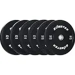 Zoomster 10 15 25lb Bumper Plate Olympic Weight Plate Bumper Weight Plate with Steel Insert Strength Training Weight Lifting Plate 100lb, Steel