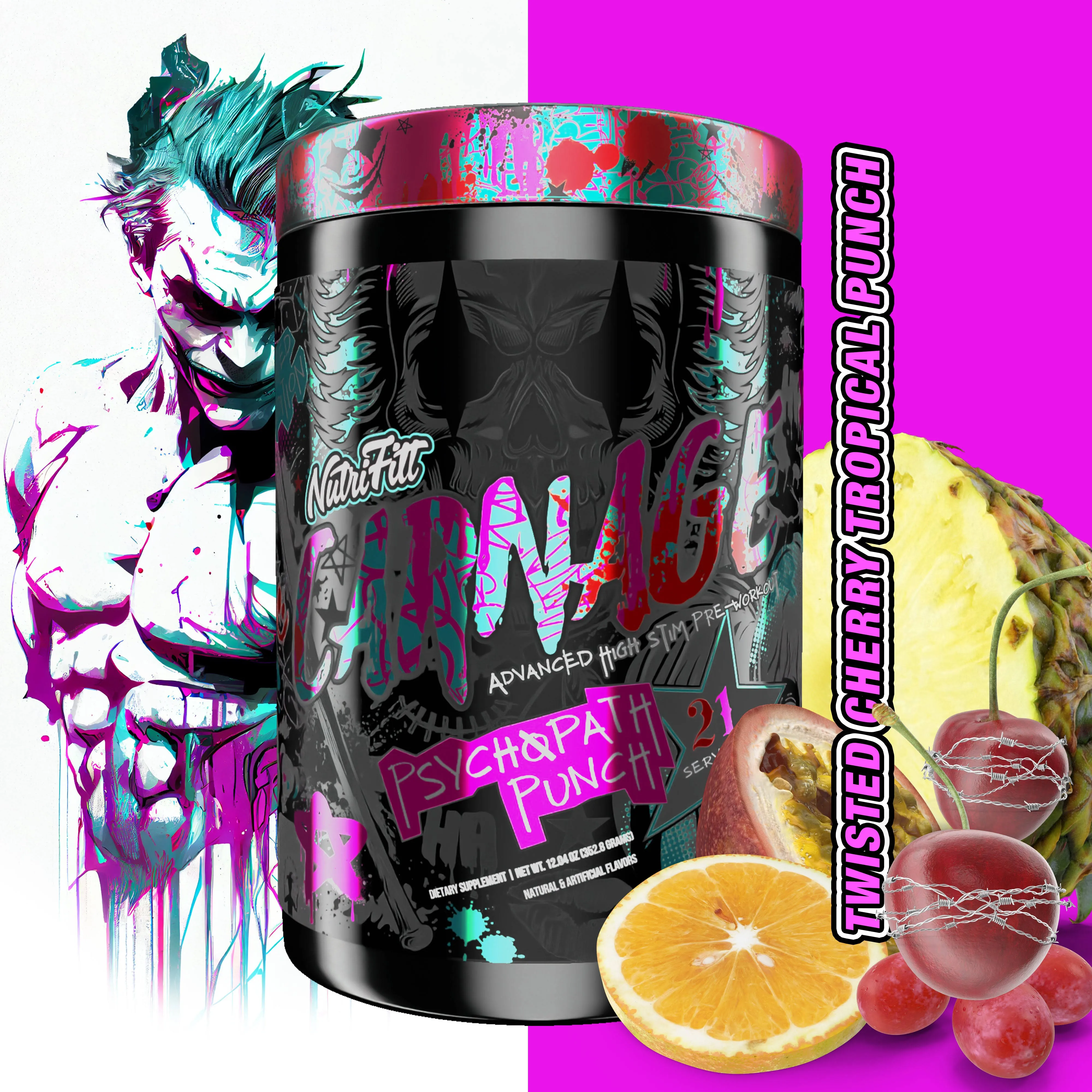 Pre Fitt Carnage Pre-Workout 25 Servings | NutriFitt