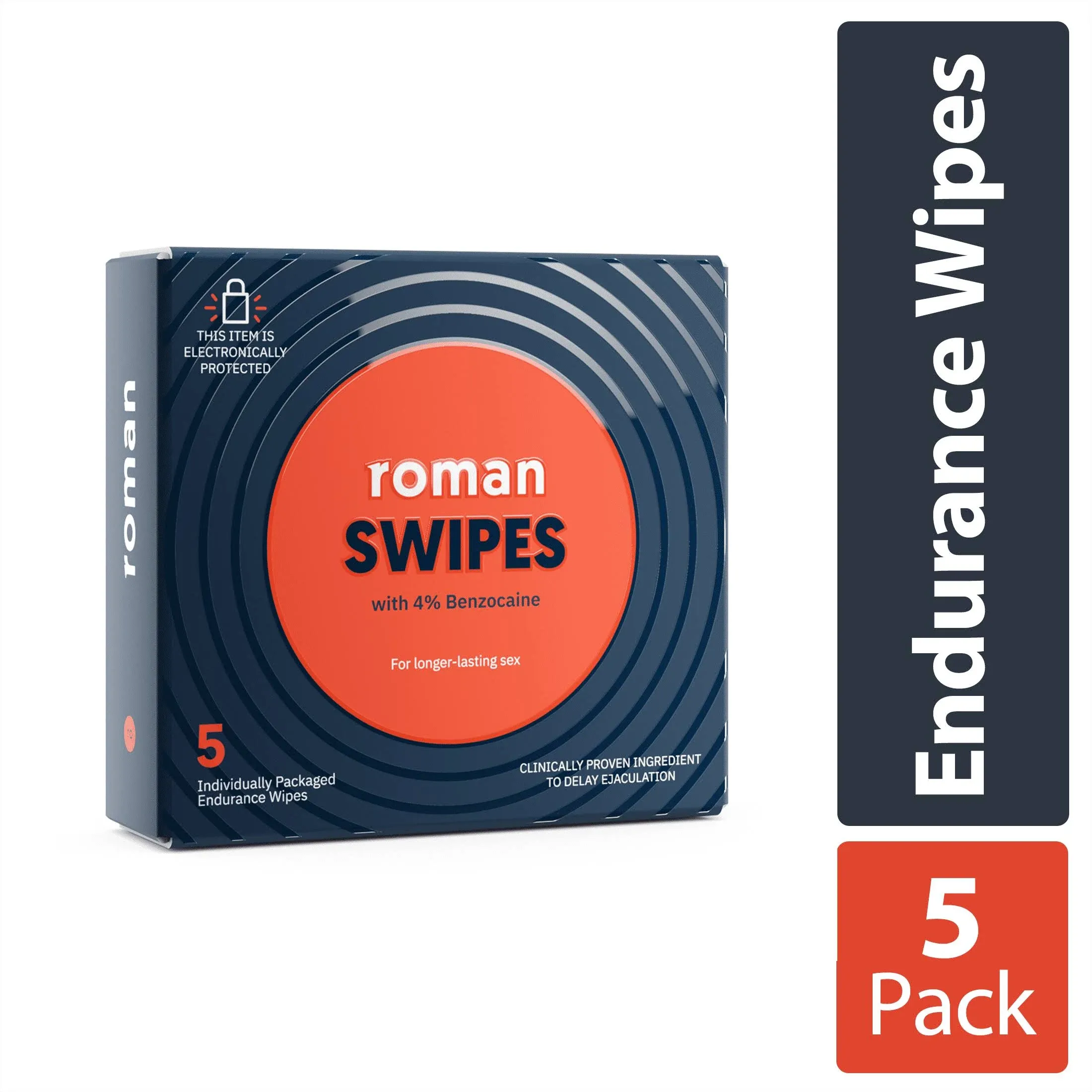 Roman Endurance Wipes, Swipes - 5 wipes