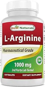 Best Naturals L-Arginine 1000 mg 120 Tablets