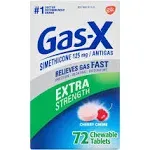 Gas-X Extra Strength Cherry Chewable Tablet for Fast Gas Relief, 72 Count