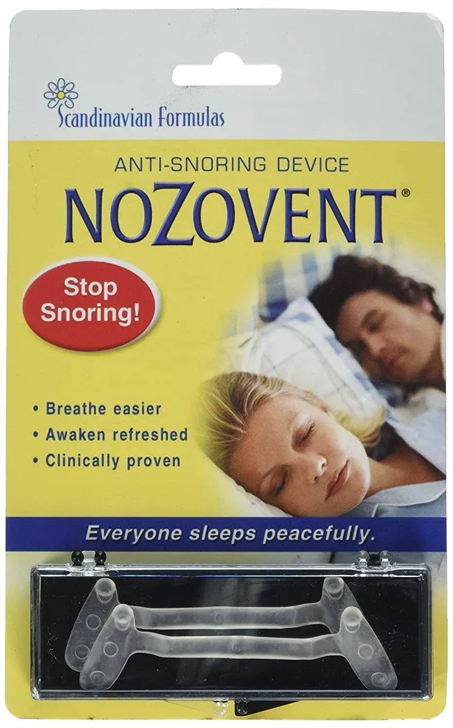 Nozovent Anti-Snoring Device 2 PC, Scandinavian Formulas