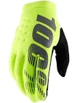 100% Brisker Gloves - Fluo Yellow - Large