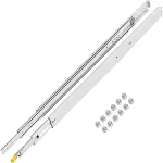 VEVOR Drawer Slides, 1 Pair 60inch Locking Drawer Slides, 500lbs Load Capacity, Side Mount Ball Bearing Drawer Glides, Long Full Extension Drawer