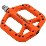 Rock Bros Mountain Bike Pedals Nylon Composite Bearing 9/16" MTB Bicycle Pedals with Wide Flat Platform