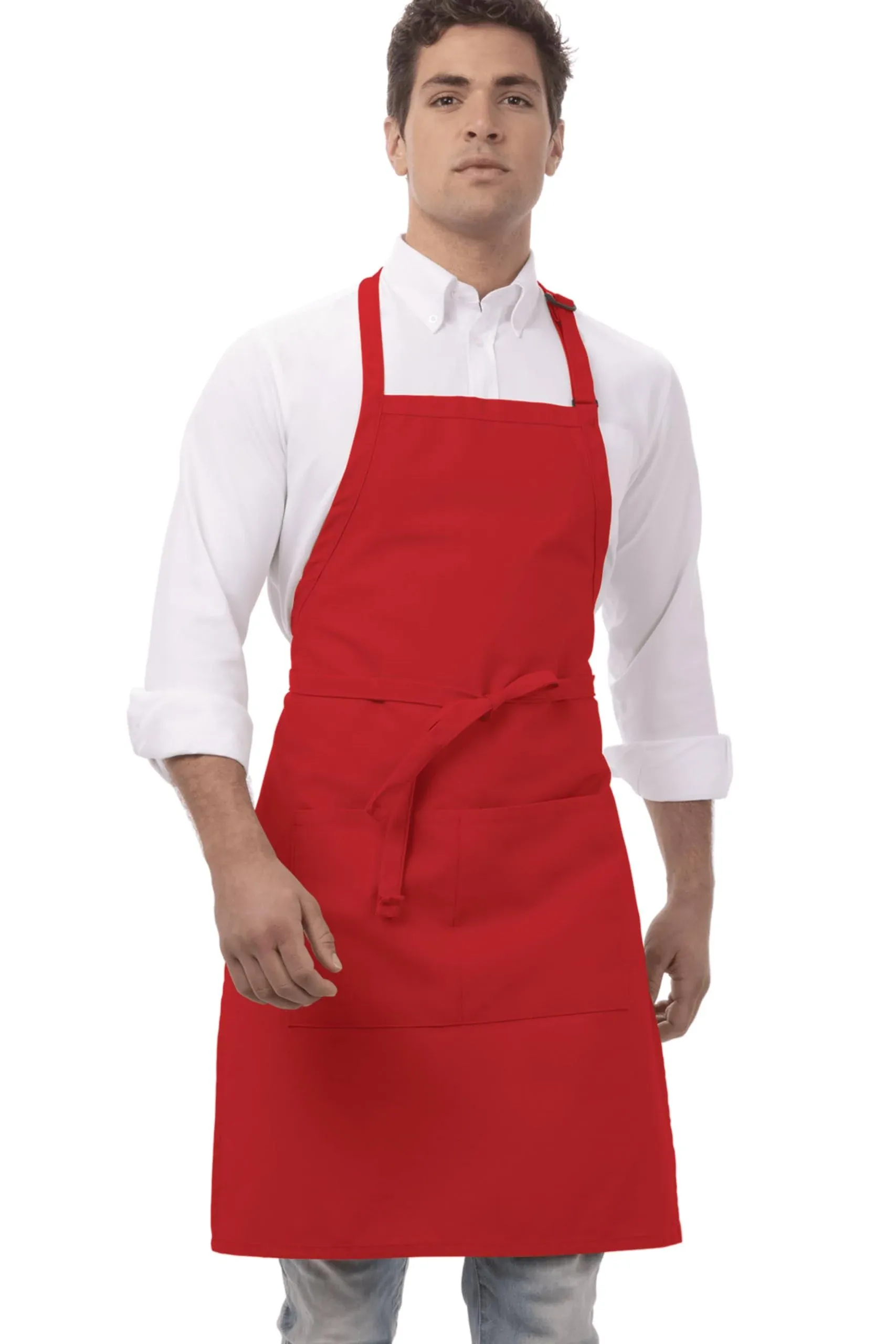 Chef Works - F8-RED - Red Butcher Apron