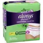 Always Discreet, Incontinence Underwear for Women, Maximum, Large, 28 Count