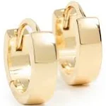 KISPER 18K Rose Gold Plated Cuff Huggie Small Hoop Earrings for Women