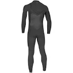 O'neill 3/2mm Ninja Men's Chest Zip Full Wetsuit Medium Black/Black