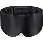 Zenssia 100% Mulberry Silk Sleep Mask Eye Mask for Man and Woman with Adjustable Headband, Full Size Large Sleep Mask & Blindfold for Total Black