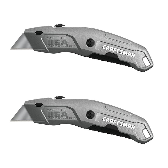 CRAFTSMAN Utility Knife, Quick Change, Retractable, 6 Blade, 2-Pack (CMHT10588)