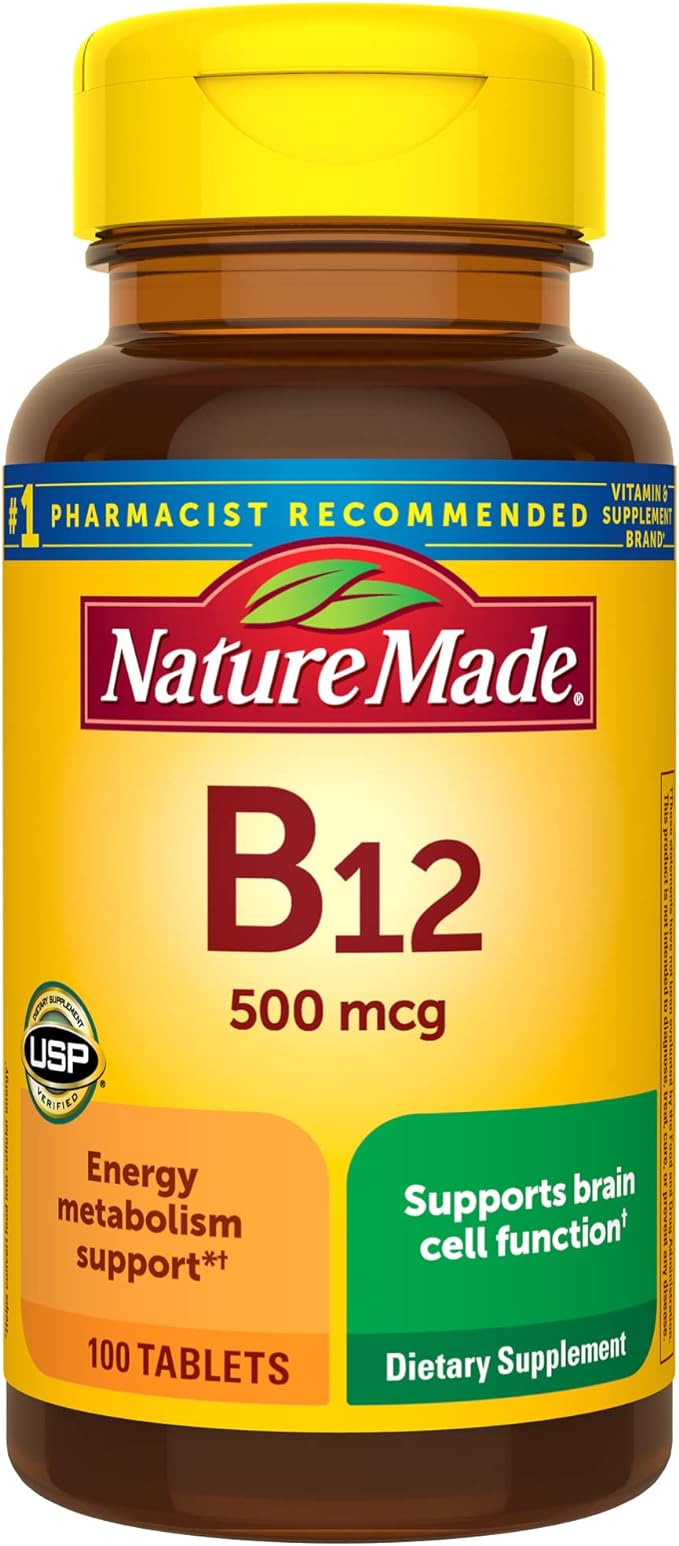 Nature Made Vitamin B12 500 mcg. 100 Tablets