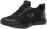 Sketchers Women Black Wide-Fit Work Sneakers