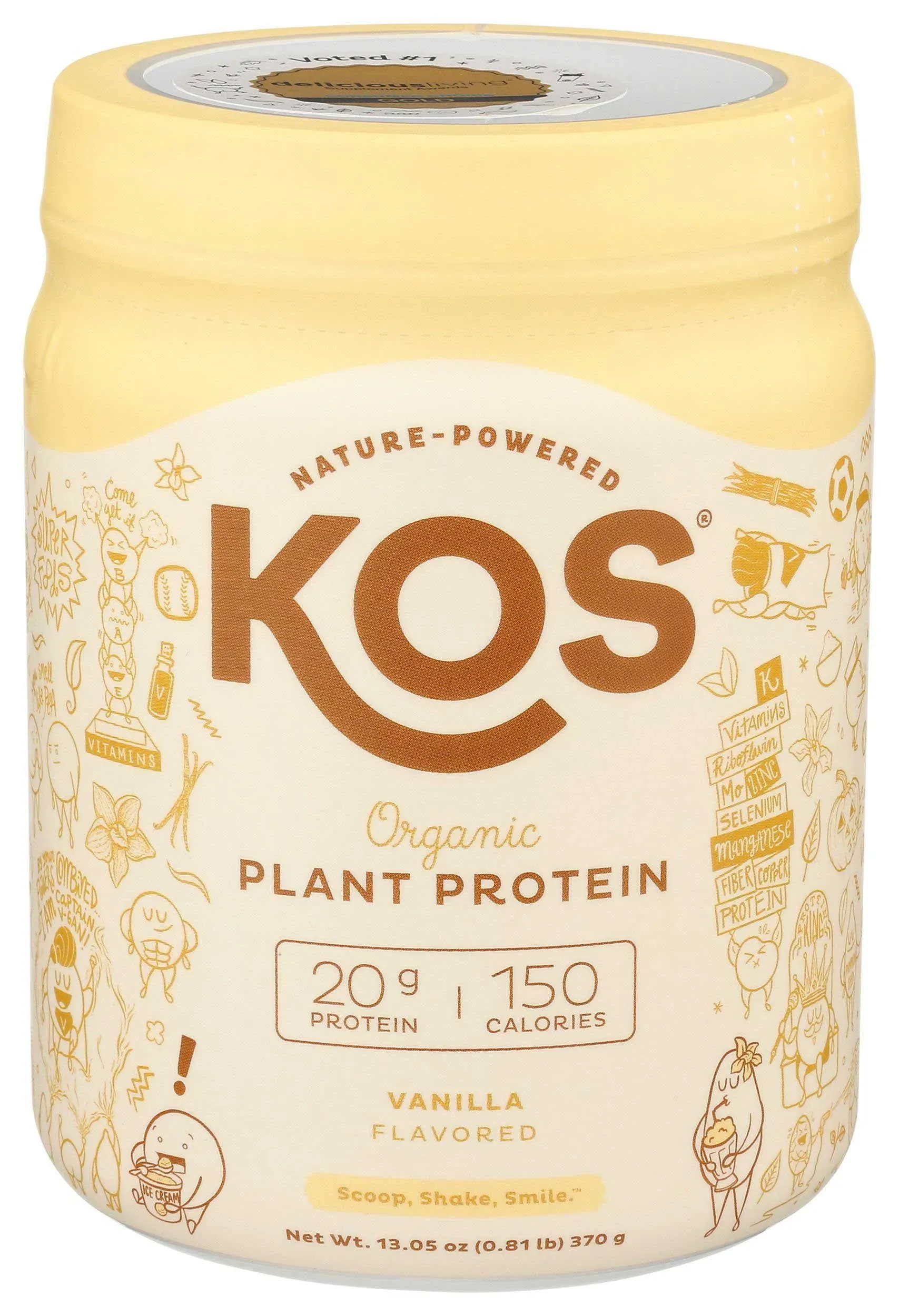 Kos, Organic Plant Protein, Vanilla