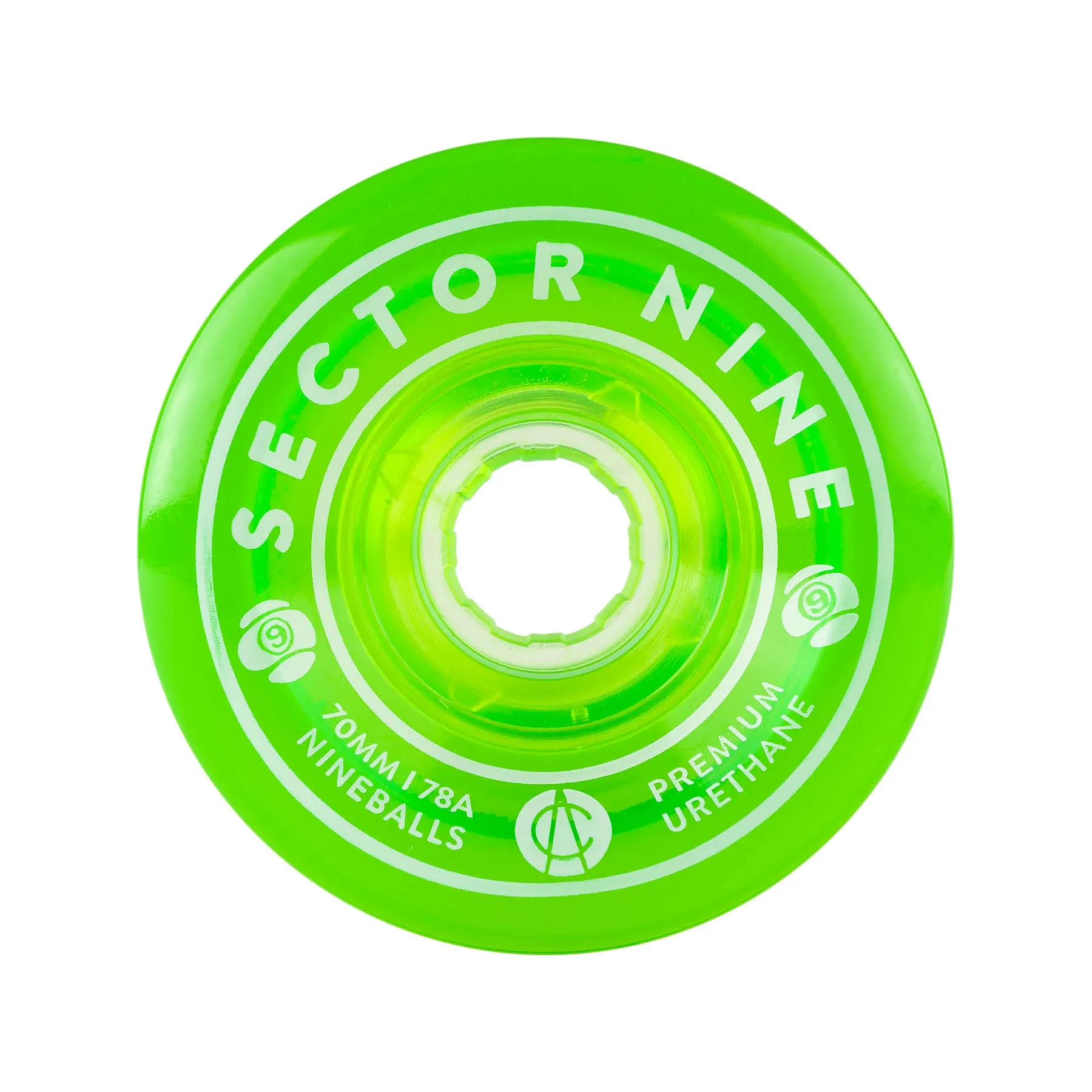 Sector 9 Nineballs Longboard Wheels 70MM 78A Green