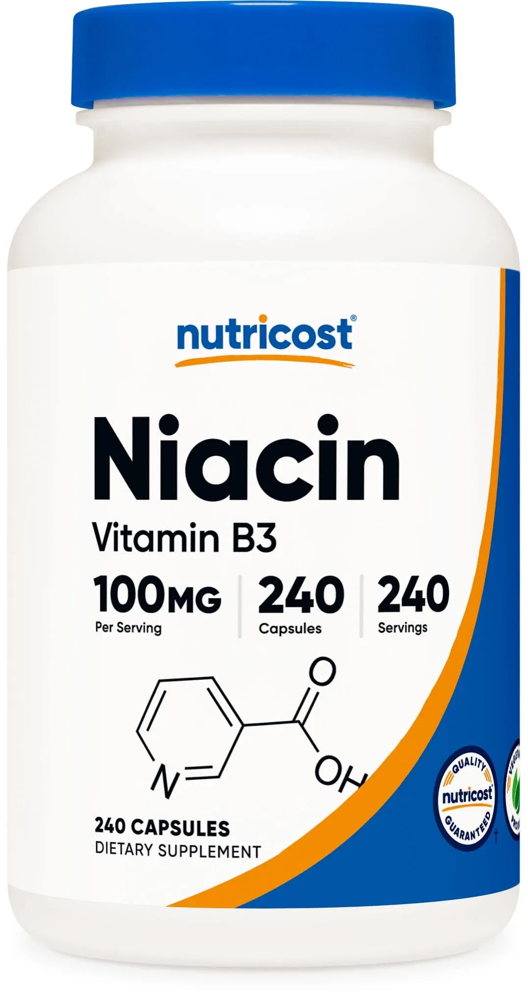 Nutricost, Niacin, 100 mg, 240 Capsules