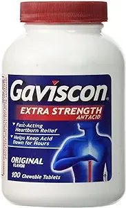 Gaviscon Antacid Extra Strength Chewable Tb Original 100 ct