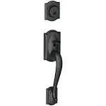 Schlage FE285CAM622GEO Camelot Lower Half Handle with Knob Finish: Matte Black