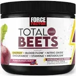 Force Factor Total Beets Energy Powder Pomegranate Berry 30 Servings