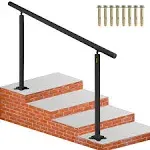 VEVOR 5 ft. 0-5 Steps Outdoor Stair Railing Kit Black