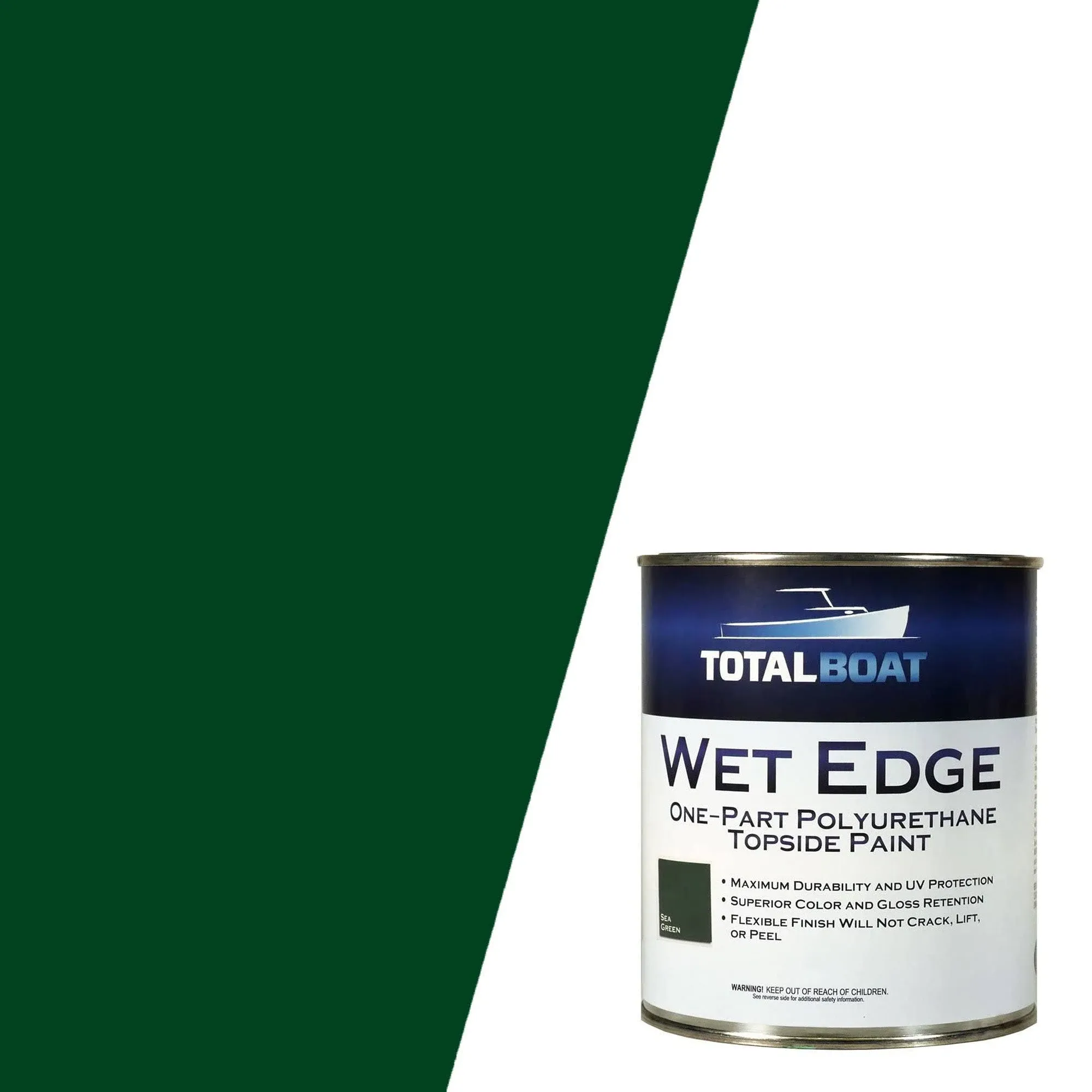 TotalBoat-365406 Wet Edge Marine Topside Paint for Boats, Fiberglass, and Wood (Sea Green), 1 Gallon (Pack of 1)