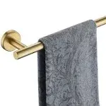 JQK Bath Towel Bar, 24 Inch Brushed Light Gold Towel Rack Bathroom, 304 Stainles