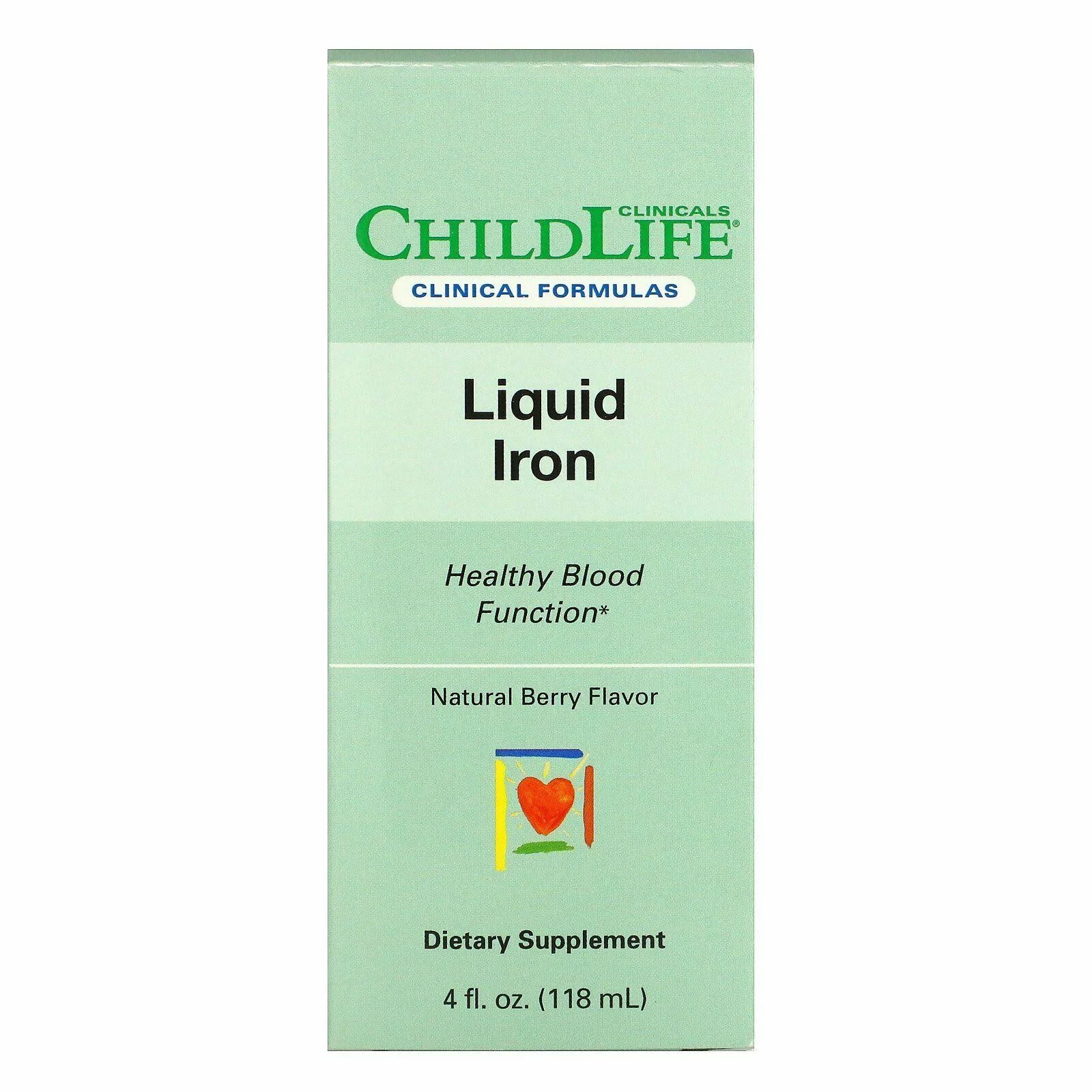 ChildLife Clinicals Liquid Iron Natural Berry 4 fl oz (118 ml)